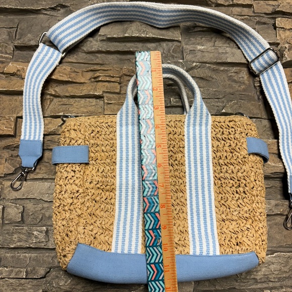 Antik Kraft Raffia Small Tote Bag Shoulder Bag Summer Vacation - Picture 7 of 8